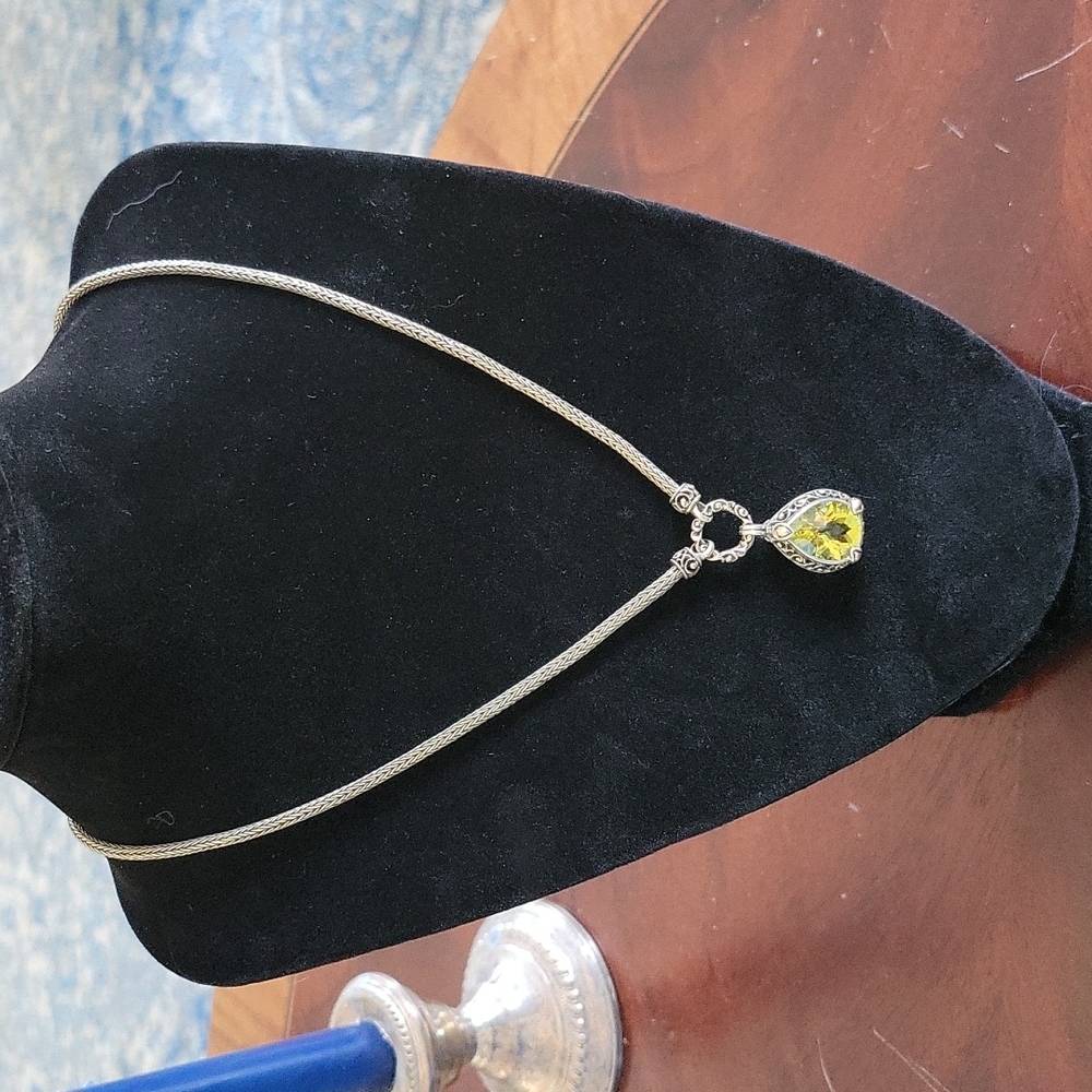 🎉Host Pick🎉 BALI DESIGNS STERLING SILVER AND 18K GOLD LEMON QUARTZ NECKLACE